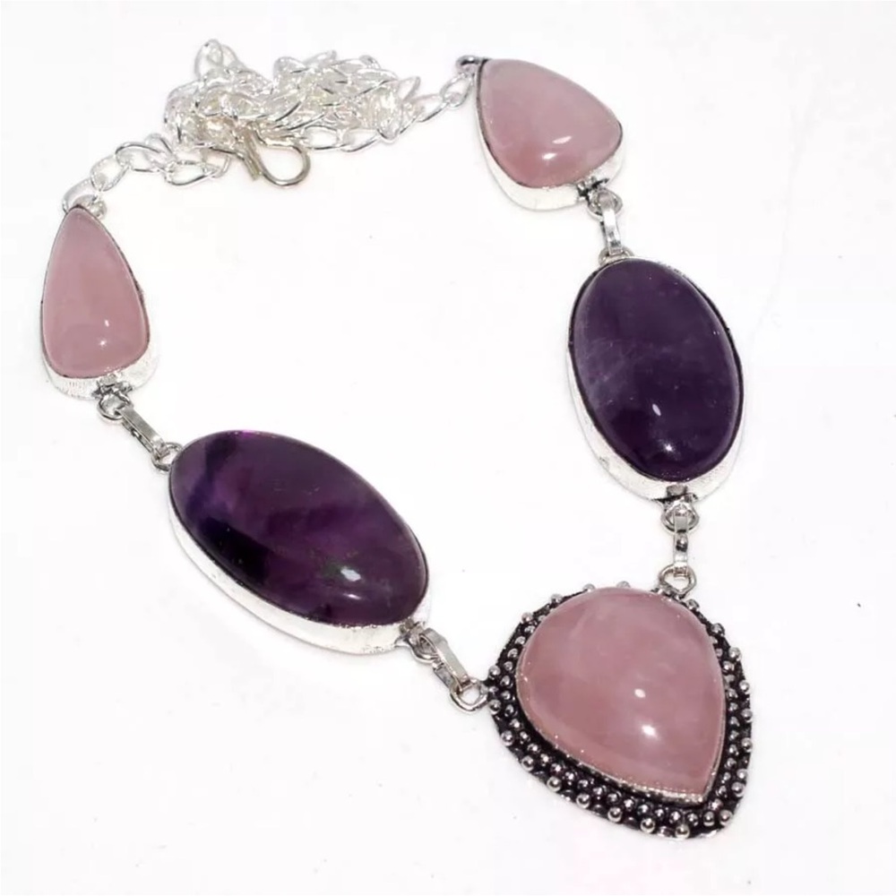 Amethyst and Rose Quartz necklace